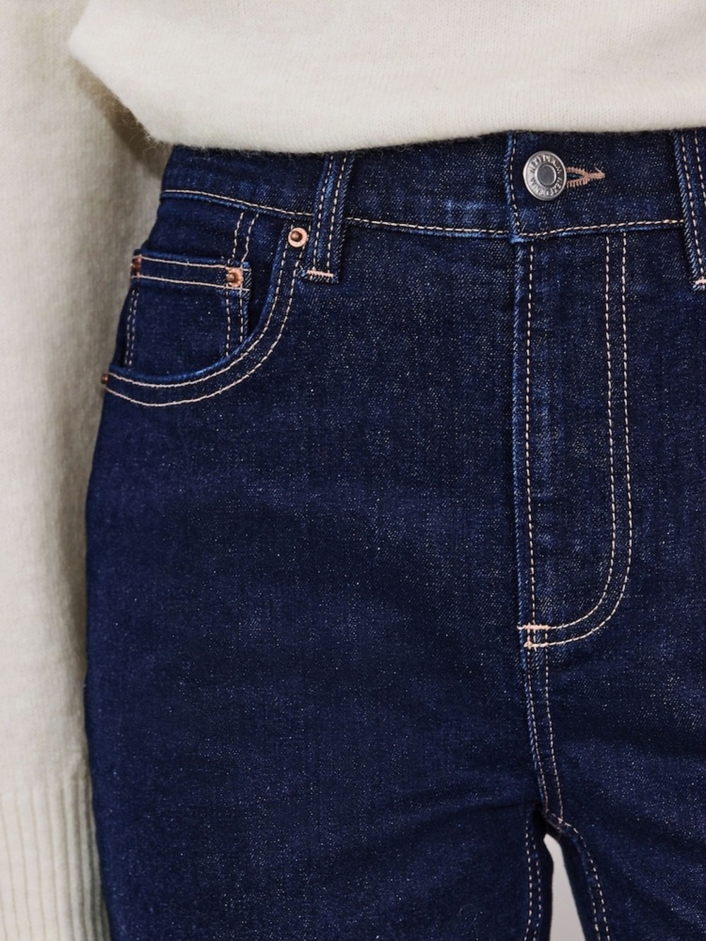 Current Elliott Vintage Cropped Slim Jeans Dark Indigo 31 - Picture 3 of 10